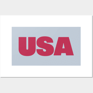 USA Viva Magenta Typography Posters and Art